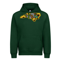 Forest Green Western North Carolina Map Sunflower Urban Hoodie - Bettercallsaul