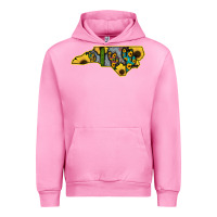 Fuchsia Pink Western North Carolina Map Sunflower Urban Hoodie - Bettercallsaul