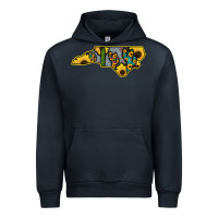 Navy Western North Carolina Map Sunflower Urban Hoodie - Bettercallsaul