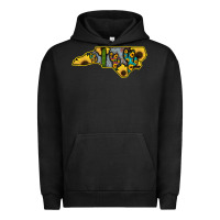 Pigment Black Western North Carolina Map Sunflower Urban Hoodie - Bettercallsaul
