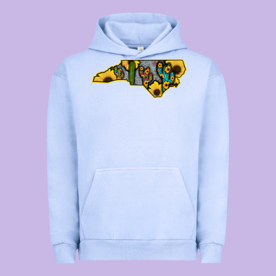 Western North Carolina Map Sunflower Urban Hoodie Designed By Bettercallsaul