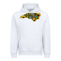 White Western North Carolina Map Sunflower Urban Hoodie - Bettercallsaul