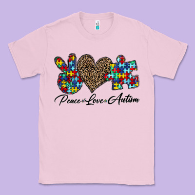 Peace Love Autism1 Classic Tee Designed By Cowhidedigitalart