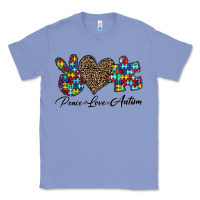 Colony Blue peace love autism1 Classic Tee - CowhideDigitalArt
