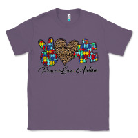Lavender peace love autism1 Classic Tee - CowhideDigitalArt