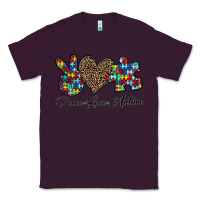 Plum peace love autism1 Classic Tee - CowhideDigitalArt
