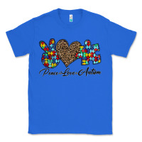 True Royal peace love autism1 Classic Tee - CowhideDigitalArt