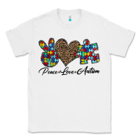 White peace love autism1 Classic Tee - CowhideDigitalArt