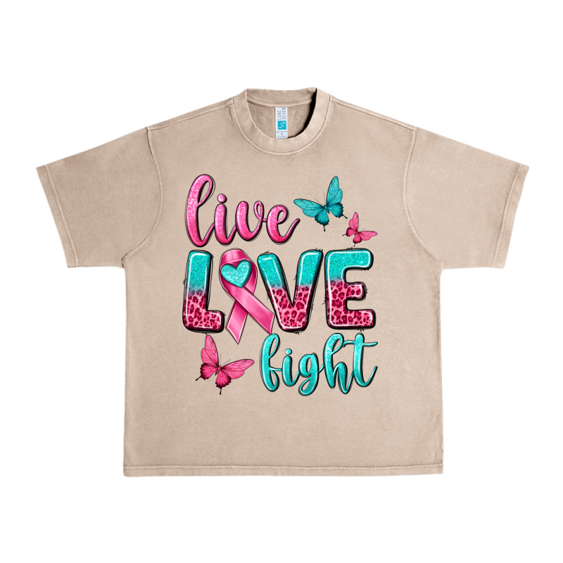 Live Love Fight Breast Cancer Urban Heavy Tee by texasbilliewilder | Teevron