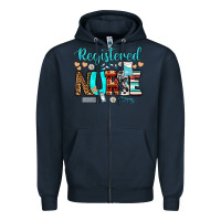 Navy registered nurse Zipper Hoodie - BundleAndBundleShop