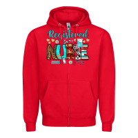 Red registered nurse Zipper Hoodie - BundleAndBundleShop