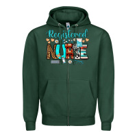 Sports Green registered nurse Zipper Hoodie - BundleAndBundleShop