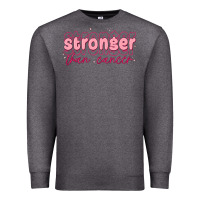 Charcoal Heather stronger than cancer Premium Sweatshirt - MaliasSmallBusiness