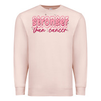 Pale Pink stronger than cancer Premium Sweatshirt - MaliasSmallBusiness