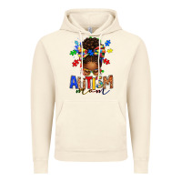 Vintage Artic autism mom afro messy bun Vintage Hoodie - texasbilliewilder