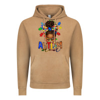 Autism Mom Afro Messy Bun Vintage Hoodie | Teevron