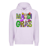 Lilac Mardi Gras Carnaval Mask Premium Hoodie - BundleAndBundleShop
