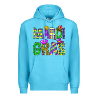 Ocean Blue Mardi Gras Carnaval Mask Premium Hoodie - BundleAndBundleShop