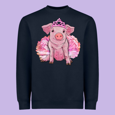Heavyweight Sweatshirt Balerina pig with tutu