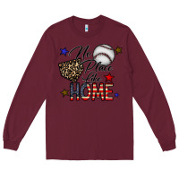 Burgundy no place like home Long Sleeve Tee - CowhideDigitalArt