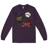 Plum no place like home Long Sleeve Tee - CowhideDigitalArt
