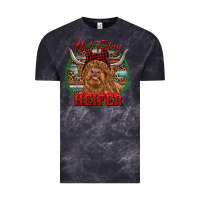 Cloud Black Highland Heifer Christmas Vintage Tee - RanaPortraitStore