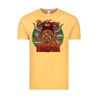 Vintage Mustard Highland Heifer Christmas Vintage Tee - RanaPortraitStore