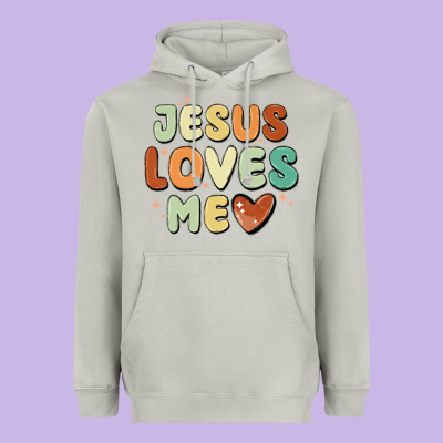 Jesus Loves Me Heavyweight Hoodie Designed By Maliassmallbusiness