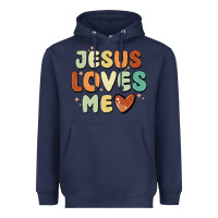 Navy jesus loves me Heavyweight Hoodie - MaliasSmallBusiness