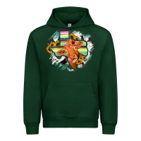 Forest Green Western Texas Flag Cow Portrarit Urban Hoodie - Bettercallsaul