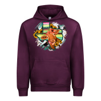 Mauve Wine Western Texas Flag Cow Portrarit Urban Hoodie - Bettercallsaul