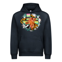 Navy Western Texas Flag Cow Portrarit Urban Hoodie - Bettercallsaul
