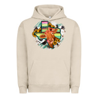 Pigment French Oak Western Texas Flag Cow Portrarit Urban Hoodie - Bettercallsaul