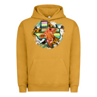 Pigment Peanut Butter Western Texas Flag Cow Portrarit Urban Hoodie - Bettercallsaul