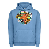 Western Texas Flag Cow Portrarit Urban Hoodie | Teevron