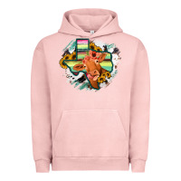 Pigment Salmon Western Texas Flag Cow Portrarit Urban Hoodie - Bettercallsaul
