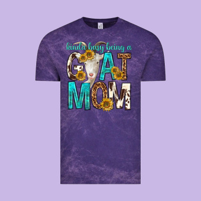 Kinda Busy Being A Goat Mom Vintage Tee Designed By Texasbilliewilder