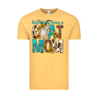 Vintage Mustard kinda busy being a goat mom Vintage Tee - texasbilliewilder