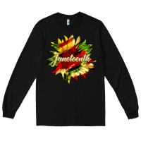 Black juneteenth sunflower black lives matter Long Sleeve Tee - HRA Design Shop
