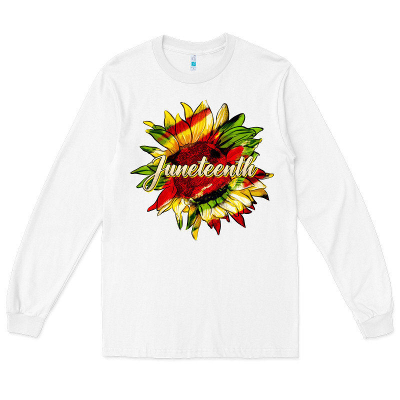 Juneteenth Sunflower Black Lives Matter Long Sleeve Tee by HRA Design Shop | Teevron