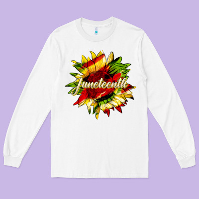 Juneteenth Sunflower Black Lives Matter Long Sleeve Tee Designed By Hra Design Shop