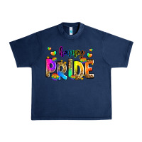Navy happy pride Urban Heavy Tee - Zillion Design Studio