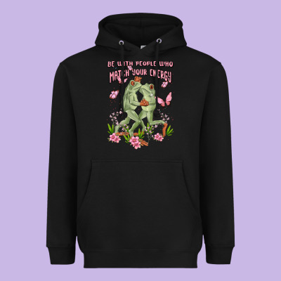 Be With People Who Match Your Energy Heavyweight Hoodie Designed By Maliassmallbusiness