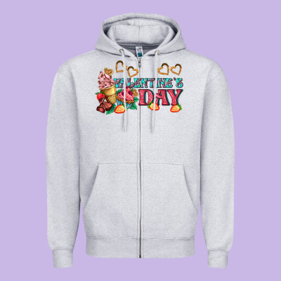 Valentines Day Sweet Zipper Hoodie Designed By Adodesignshop
