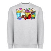Heather Grey school coffee cups Heavyweight Sweatshirt - Zillion Design Studio