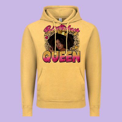Birthday Queen Vintage Hoodie Designed By Zillion Design Studio