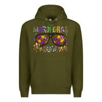 Army Green Mardi gras dude Premium Hoodie - BundleAndBundleShop