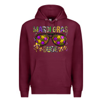 Burgundy Mardi gras dude Premium Hoodie - BundleAndBundleShop