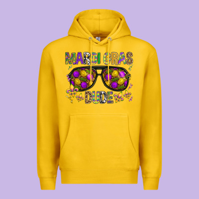 Mardi Gras Dude Premium Hoodie Designed By Bundleandbundleshop