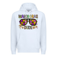 White Mardi gras dude Premium Hoodie - BundleAndBundleShop